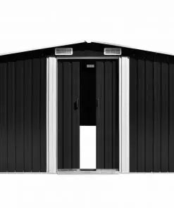 vidaXL Garden Shed 257x597x178 cm Metal Anthracite