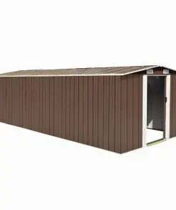 vidaXL Garden Shed 257x597x178 cm Metal Brown