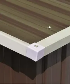 vidaXL Garden Shed 257x597x178 cm Metal Brown