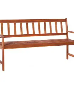 vidaXL 3-Seater Garden Bench with Table 158 cm Solid Acacia Wood Brown