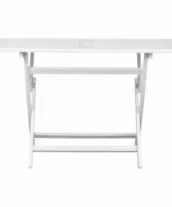 vidaXL Garden Table White 120x70x75 cm Solid Acacia Wood