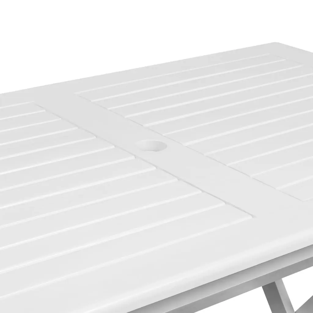 vidaXL Garden Table White 120x70x75 cm Solid Acacia Wood