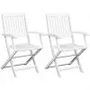 vidaXL Dining Chairs 2 pcs White Solid Acacia Wood vidaXL Dining Chairs 2 pcs White Solid Acacia Wood