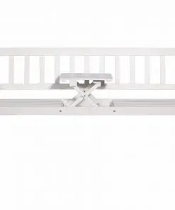 vidaXL 3-Seater Garden Bench with Table 158 cm Solid Acacia Wood White