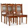 vidaXL Dining Chairs 4 pcs Solid Wood with Sheesham Finish Classic