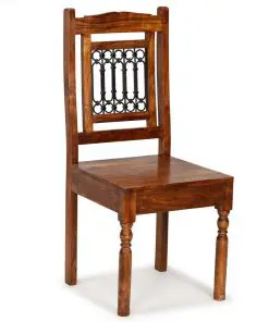 vidaXL Dining Chairs 4 pcs Solid Wood with Sheesham Finish Classic