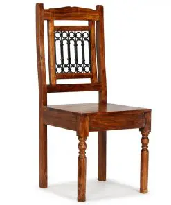 vidaXL Dining Chairs 6 pcs Solid Wood with Sheesham Finish Classic