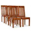 vidaXL Dining Chairs 6 pcs Solid Wood with Sheesham Finish Modern