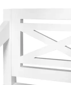 vidaXL Batavia Chairs 2 pcs White Solid Mahogany Wood