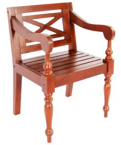 vidaXL Batavia Chairs 2 pcs Dark Brown Solid Mahogany Wood