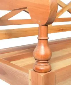 vidaXL Batavia Bench 98 cm Solid Mahogany Wood Light Brown