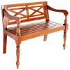 vidaXL Batavia Bench 98 cm Solid Mahogany Wood Dark Brown vidaXL Batavia Bench 98 cm Solid Mahogany Wood Dark Brown