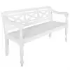 vidaXL Batavia Bench 136 cm Solid Mahogany Wood White vidaXL Batavia Bench 136 cm Solid Mahogany Wood White