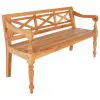 vidaXL Batavia Bench 136 cm Solid Mahogany Wood Light Brown vidaXL Batavia Bench 136 cm Solid Mahogany Wood Light Brown