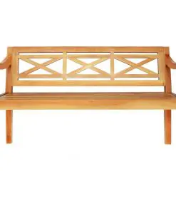 vidaXL Batavia Bench 136 cm Solid Mahogany Wood Light Brown