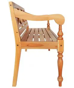 vidaXL Batavia Bench 136 cm Solid Mahogany Wood Light Brown