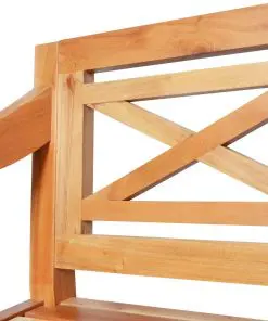 vidaXL Batavia Bench 136 cm Solid Mahogany Wood Light Brown