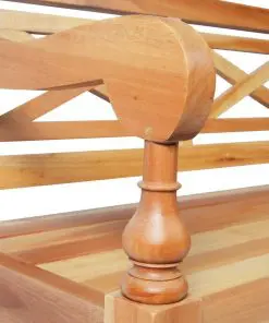 vidaXL Batavia Bench 136 cm Solid Mahogany Wood Light Brown