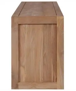 vidaXL TV Cabinet Solid Teak Wood with Natural Finish 120x30x40 cm