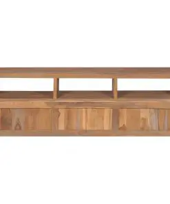 vidaXL TV Cabinet Solid Teak Wood with Natural Finish 120x30x40 cm
