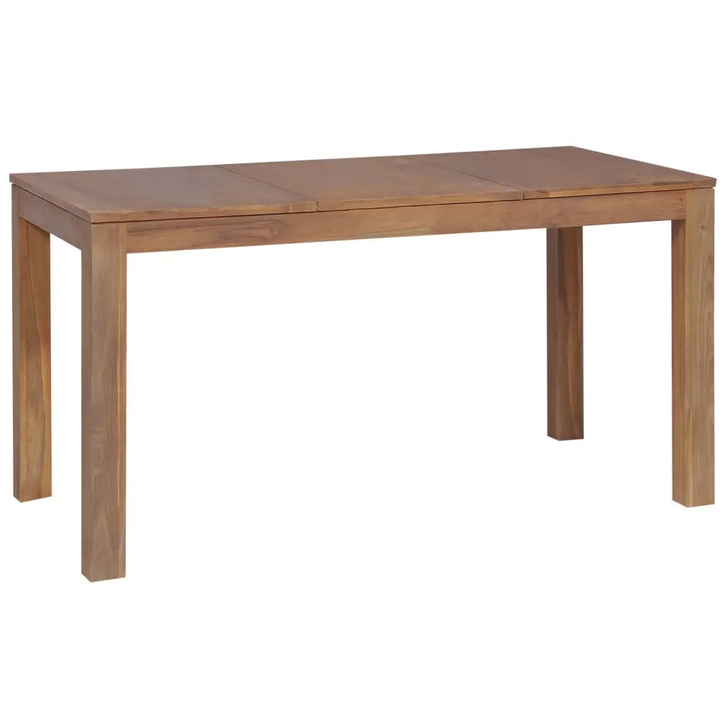 vidaXL Dining Table Solid Teak Wood with Natural Finish 140x70x76 cm