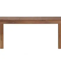 vidaXL Dining Table Solid Teak Wood with Natural Finish 140x70x76 cm