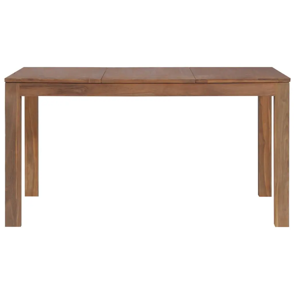 vidaXL Dining Table Solid Teak Wood with Natural Finish 140x70x76 cm
