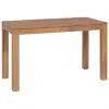 vidaXL Dining Table Solid Teak Wood with Natural Finish 120x60x76 cm
