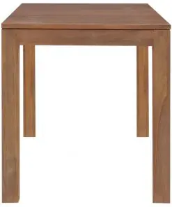 vidaXL Dining Table Solid Teak Wood with Natural Finish 120x60x76 cm
