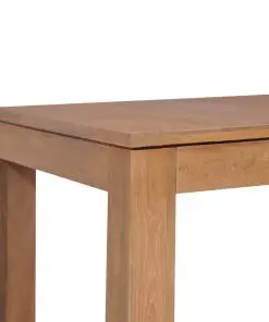 vidaXL Dining Table Solid Teak Wood with Natural Finish 120x60x76 cm