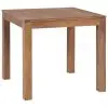 vidaXL Dining Table Solid Teak Wood with Natural Finish 82x80x76 cm
