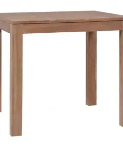 vidaXL Dining Table Solid Teak Wood with Natural Finish 82x80x76 cm