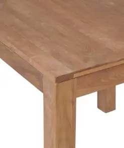 vidaXL Dining Table Solid Teak Wood with Natural Finish 82x80x76 cm
