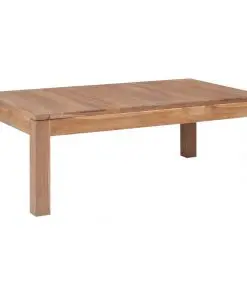 vidaXL Coffee Table Solid Teak Wood with Natural Finish 110x60x40 cm