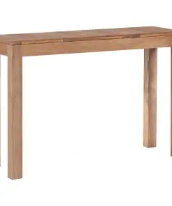 vidaXL Console Table Solid Teak Wood with Natural Finish 110x35x76 cm