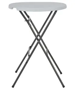 vidaXL Folding Bar Table White 80×110 cm HDPE