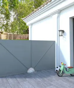 vidaXL Collapsible Terrace Side Awning Grey 300×150 cm