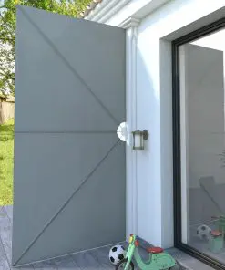 vidaXL Collapsible Terrace Side Awning Grey 400×200 cm