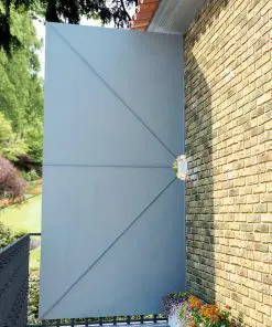 vidaXL Collapsible Terrace Side Awning Grey 400×200 cm