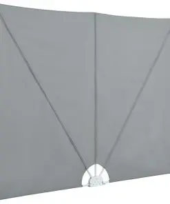 vidaXL Collapsible Terrace Side Awning Grey 400×200 cm