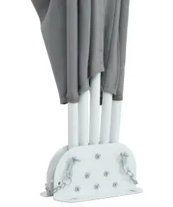 vidaXL Collapsible Terrace Side Awning Grey 400×200 cm