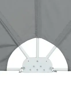 vidaXL Collapsible Terrace Side Awning Grey 400×200 cm