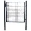 vidaXL Mesh Garden Gate Galvanised Steel 85.5×100 cm Grey vidaXL Mesh Garden Gate Galvanised Steel 85.5×100 cm Grey