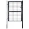 vidaXL Mesh Garden Gate Galvanised Steel 85.5×175 cm Grey vidaXL Mesh Garden Gate Galvanised Steel 85.5×175 cm Grey
