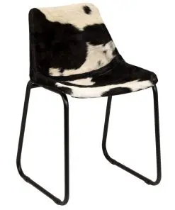 vidaXL Dining Chair 4 pcs Genuine Goat Leather