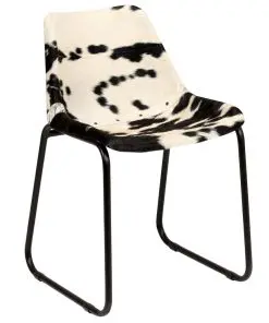 vidaXL Dining Chair 4 pcs Genuine Goat Leather