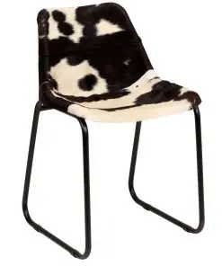vidaXL Dining Chair 4 pcs Genuine Goat Leather