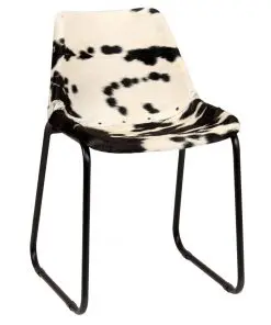 vidaXL Dining Chair 4 pcs Genuine Goat Leather