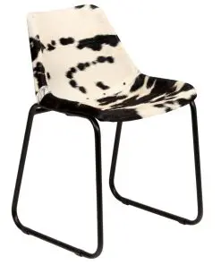 vidaXL Dining Chair 4 pcs Genuine Goat Leather