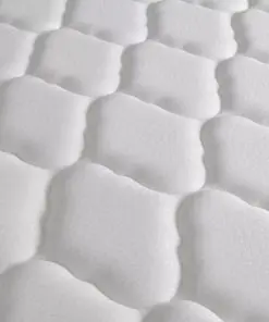 vidaXL Bed with Memory Foam Mattress White Faux Leather Double Size